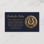 Preppy Equestrian Horseshoe Blue Books for Baby Begleitkarte (Vorderseite)