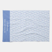 Preppy etwas Blue Monogram Geschirrtuch (Horizontal)