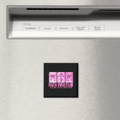 Preppy Faith Over Fear Breast Cancer Bow Warrior C Magnet (In Situ (Geschirrspüler))