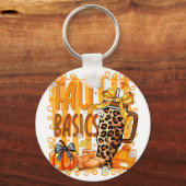 Preppy Fall Basics Coquette Bow Pumpkin Autumn Wom Schlüsselanhänger (Vorderseite)