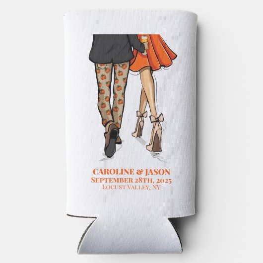 Preppy Fall Couple Pumpkin Pants Orange Kleid Selters Dosenkühler (Rückseite)