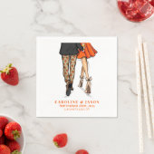 Preppy Fall Couple Shower Wedding Autumn Party  Serviette (Beispiel)