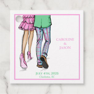 Preppy Fashion Couple Shower Wedding Geschenkanhänger