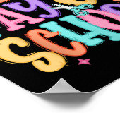 Preppy First Day Of School Teacher Girls Kids Back Poster (Ecke)