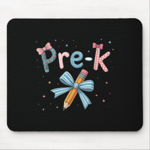 Preppy Floral Coquette Bow Girly Back to Sch Mousepad