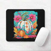 Preppy Floral Fall Pumpkin Herbst Erntedank Coz Mousepad (Mit Mouse)