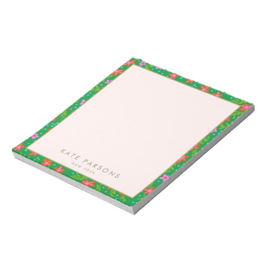 Preppy Floral Notepad Notizblock (Rotiert)