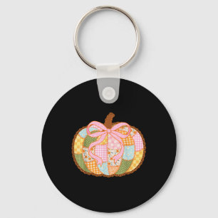 Preppy Floral Patchwork Pumpkin Coquette Lace Fall Schlüsselanhänger