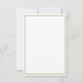 Preppy Floral Pink and Green Bow Personalized Mitteilungskarte (Rückseite)