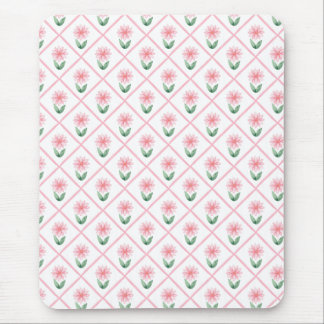 Preppy floral trellis grandmillenial mousepad