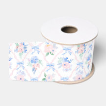 Preppy florale Ribbonerie Aquarell Blume Bogen