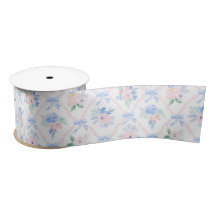 Preppy florale Ribbonerie Aquarell Blume Bogen