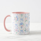 Preppy florale Ribbonerie Aquarell Blume Bogen Tasse (Links)