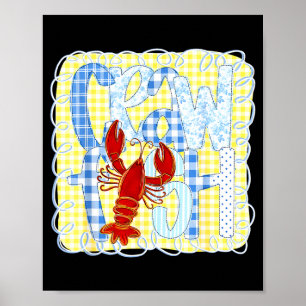 Preppy-Flusskrebs-Saison lustige Louisiana-Meeresf Poster