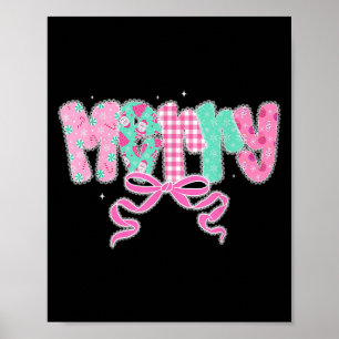 Preppy frohe Christmas Coquette Lace Niedlich Girl Poster