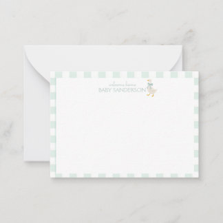 Preppy-Gans-Baby-Shower-Grußkarte Mitteilungskarte