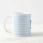 Preppy gestreifte Monogramm-Tasse Kaffeetasse (Links)
