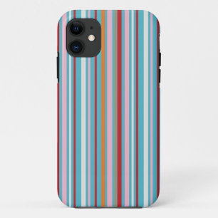 Preppy-gestreiftes mehrfarbiges Streifenmuster iPhone 11 Hülle