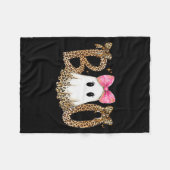 Preppy Ghost Boo,leopard Soky Coquette,halloween F Fleecedecke (Vorderseite (Horizontal))