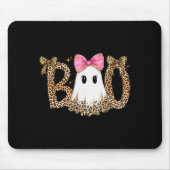 Preppy Ghost Boo,leopard Soky Coquette,halloween F Mousepad (Vorne)