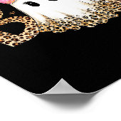 Preppy Ghost Boo,leopard Soky Coquette,halloween F Poster (Ecke)