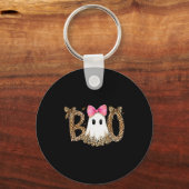 Preppy Ghost Boo,leopard Soky Coquette,halloween F Schlüsselanhänger (Vorderseite)