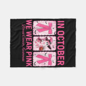 Preppy Ghost im Oktober tragen wir rosa Brustkrebs Fleecedecke (Vorderseite (Horizontal))