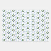 Preppy Ginger Jar Boxwood Wreath Monogram Holidays Geschenkpapier Set (Vorderseite 2)