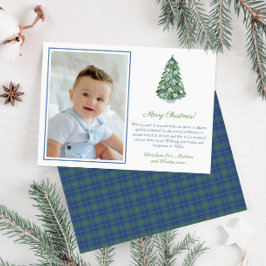 Preppy Ginger Jar Ornaments Frohe Weihnachts-Foto Feiertagskarte