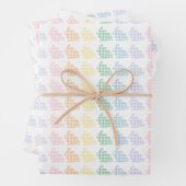 Preppy Gingham Oaster Bunnies Pastel Geschenkpapier Set (Beispiel)