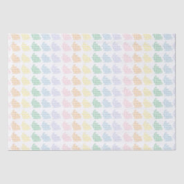 Preppy Gingham Oaster Bunnies Pastel Seidenpapier