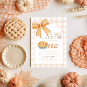 Preppy-Gingham-Schleife Kleiner Süßer Geburtstag Einladung