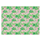 Preppy Giraffen Pink Green Tropical Tischdecke (Vorderseite (Horizontal))