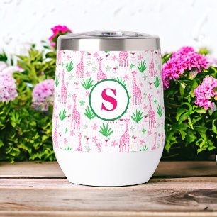 Preppy Giraffes Cosmopolitans Monogram