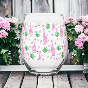 Preppy Giraffes Cosmopolitans Weinglas Ohne Stiel