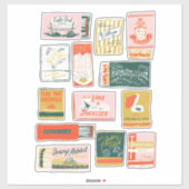 Preppy Girl Starter Pack Sticker (Blatt)