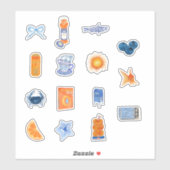 Preppy Girl Starter Pack Sticker (Blatt)