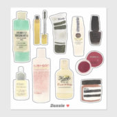 Preppy Girl Starter Pack Sticker (Blatt)