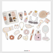 Preppy Girl Starter Pack Sticker (Blatt)