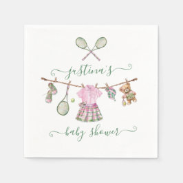 Preppy Girl Tennis Baby Duschkabine Serviette