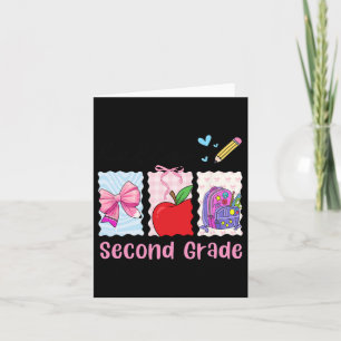 Preppy Girly Back to School Hallo Zweiter Tee Karte