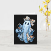 Preppy Girly Coquette Bow Patchwork Ghost Fall Hal Karte (Gelbe Blume)