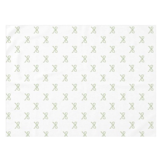 Preppy Girly Green Bow Pattern Spring & Summer  Tischdecke (Vorderseite (Horizontal))