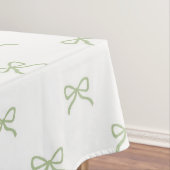 Preppy Girly Green Bow Pattern Spring & Summer  Tischdecke (Beispiel)