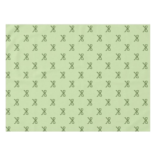 Preppy Girly Green Bow Pattern Spring & Summer  Tischdecke (Vorderseite (Horizontal))