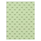 Preppy Girly Green Bow Pattern Spring & Summer  Tischdecke (Vorderseite)