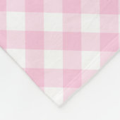 Preppy Girly rosa Gingham-kariertes Muster Fleecedecke (Ecke)