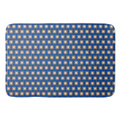 Preppy Gold und Bronze Geometric Grid Pattern Badematte (Vorderseite)