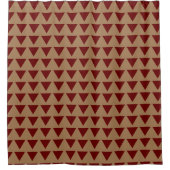 Preppy Gold und Burgundy Geometric Muster Duschvorhang (Vorderseite)