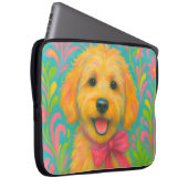 Preppy Golden Doodle Laptopschutzhülle (Vorne Rechts)